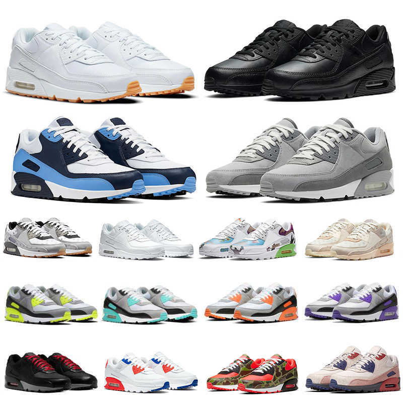 

NEW Designer 90s Running Shoes Triple White Black Peace Love Fresh Lucha Libremen Malt Signal Blue Patchwork Smoke Grey UNC AIK Fotboll 90 men women Sports Sneakers, Box