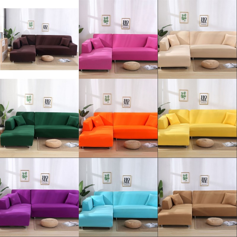 

Double Sofa Cover 145-185cm For Living Room Couch Cover Elastic L Shaped Corner Sofas Covers Stretch Chaise Longue Sectional Slipcover 284 S2