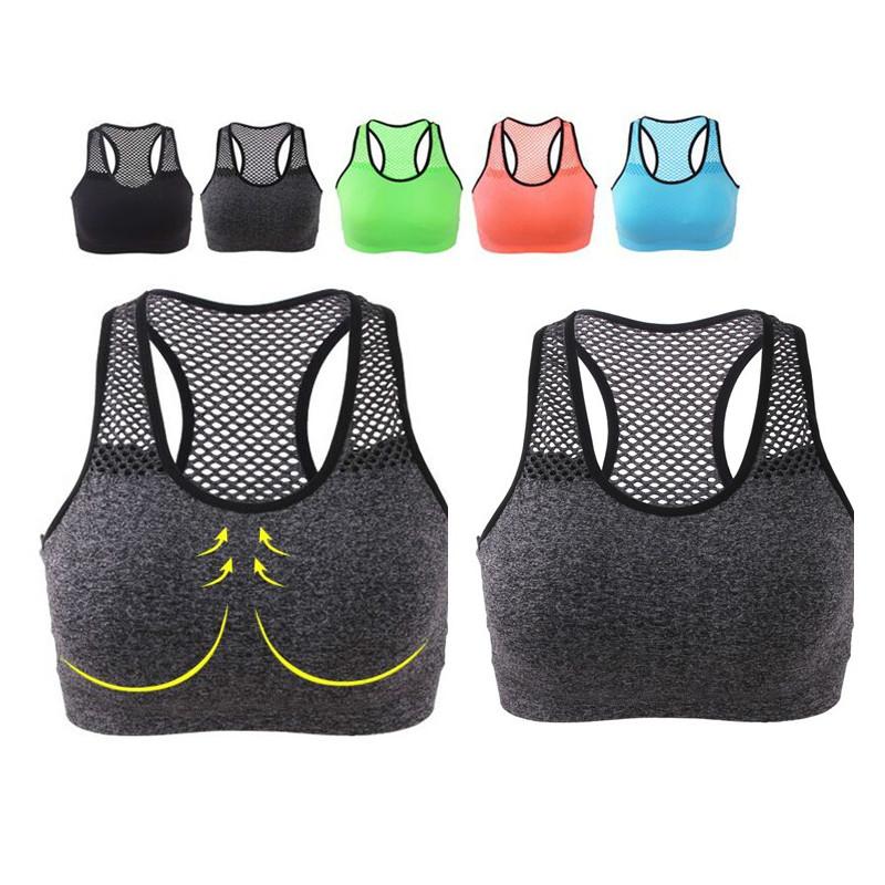 

Women' Tanks & Camis Breathable Sports Bra Women High Stretch Wire Free Padded Top Seamless Fitness Vest Absorb Sweat Running, Black