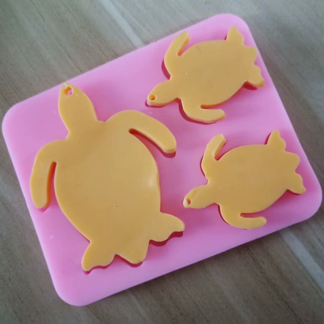 

Sea Turtle Silicone Mold Turtle Candy Fondant Mold Tortoise Chocolate Making Mold for DIY Baking Cake Desserts Decoration Tools 1222560