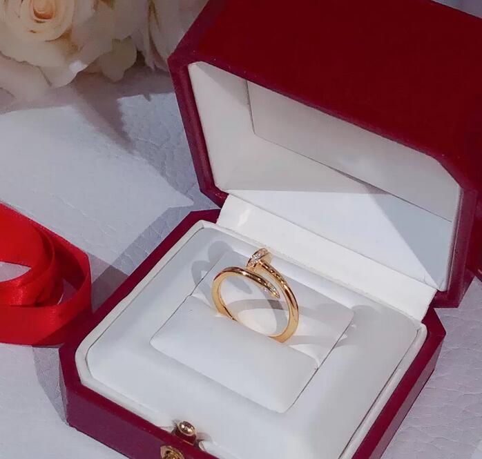 

Nail Ring Luxury Designer Jewelry Diamond Rings For Women Titanium Steel Alloy Gold-Plated Fashion Accessories Never fade Not allergic Gold/Silver/Rose