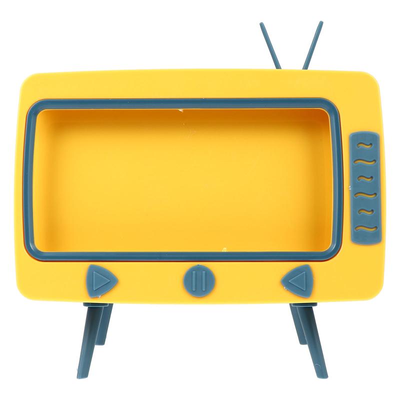 

Car Organizer TV Shape Paper Storage Box Back Towel Dispenser Home Desktop Phone Holder