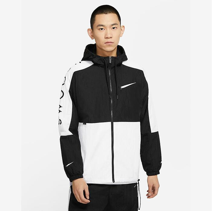 Hommes Veste Coupe-Vent À Capuche Coupe-Vent Manteau Sports Courir Jogger Casual Imprimer Survêtement Sportswear