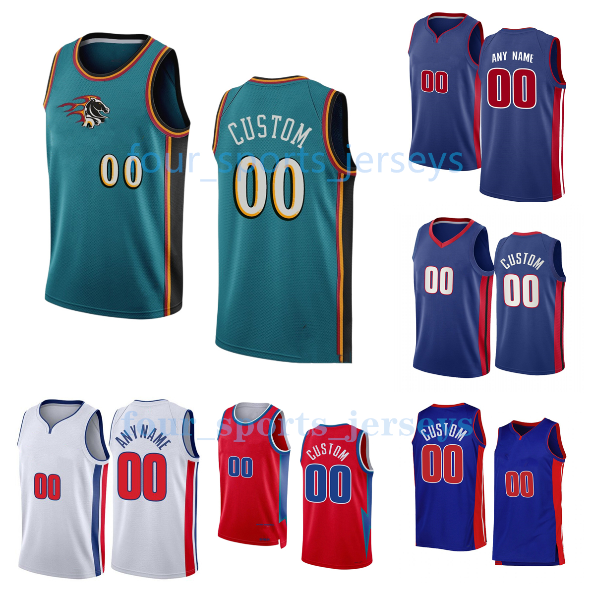 

Custom Printed 2023 New Basketball Jerseys Kelly Olynyk Cade Cunningham Alec Burks Marvin Bagley Nerlens Noel Killian Hayes Diallo Joseph Stewart Bey Jackson