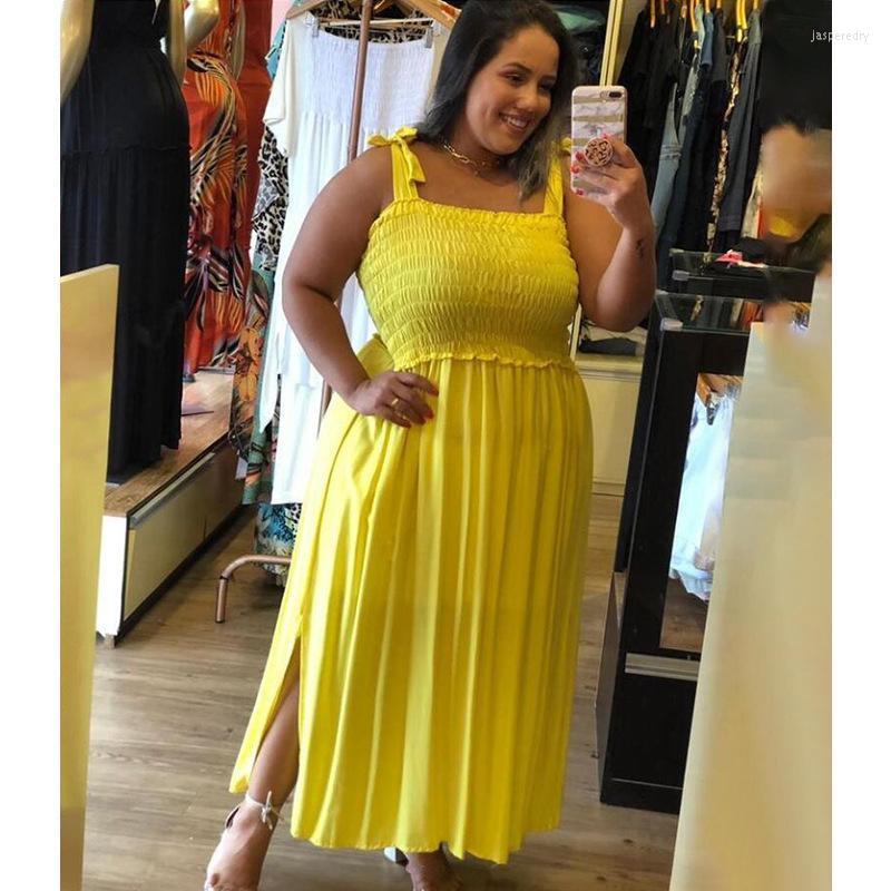 

Plus Size Dresses 2022 Summer Arrivals Sexy Party Daily Soild Maxi With Pocket Women Clothes Clothing Casual Jasp22, Blue