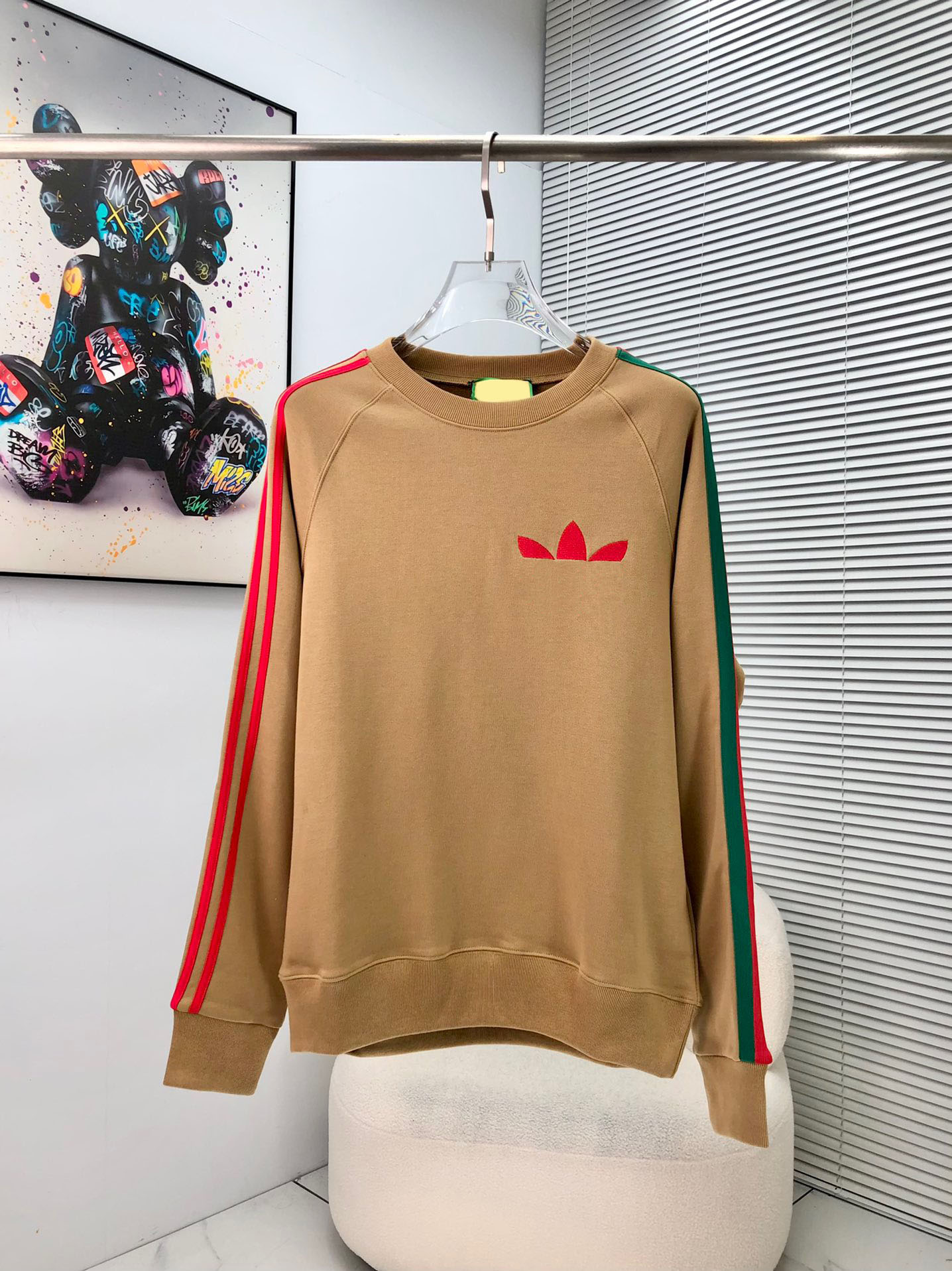 

Men's Plus Size Sweaters suit hooded casual fashion color stripe printing Asian size wild breathable long sleeve e22