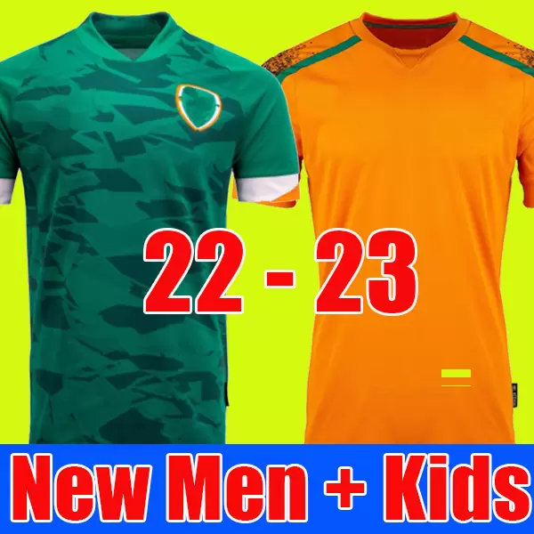 

22 23 Ireland Home Soccer Jerseys Orange Centenary 100th Irish National Team Football Shirts HENDRICK ROBINSON COLEMAN DOHERTY PARROTT, Men away