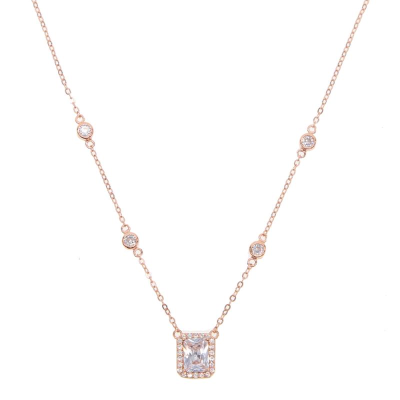 Chaînes De Mode 925 Sterling Silver Collier Délicat Pour Les Femmes Sexy Delicat Dainty Sparking Cz Pierre Charme CollierChaînes ChaînesChaînes