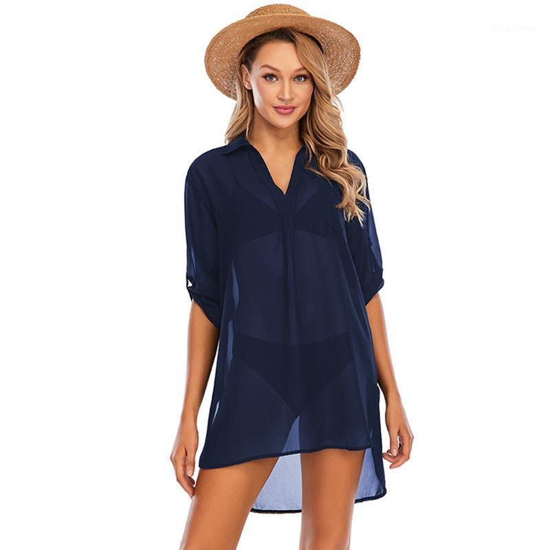 

Women's T-Shirt Shirt Swimwear Summer Bikini Beach Cover-Ups Holiday SunScreen Top