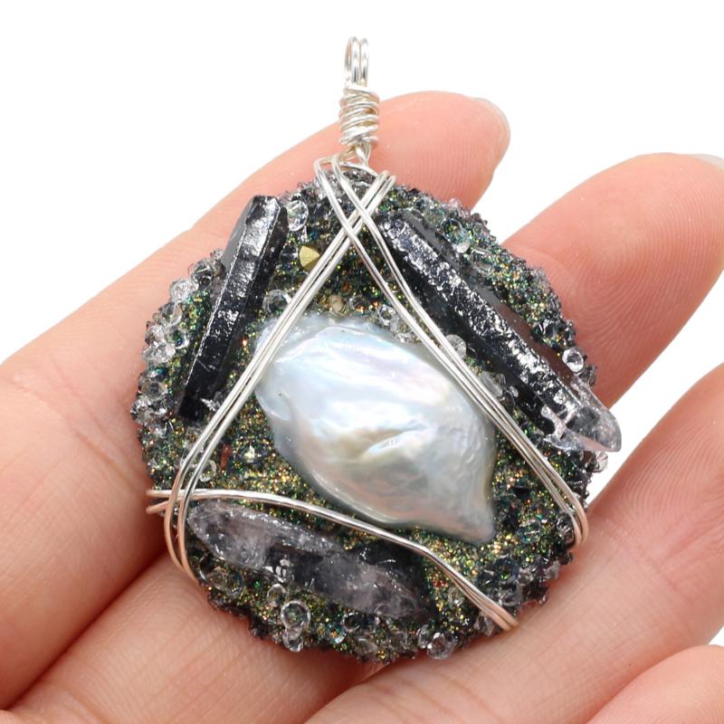 

Pendant Necklaces Style Natural Freshwater Pearl Irregular Winding For Jewelry Making DIY Necklace Bracelet Accessory