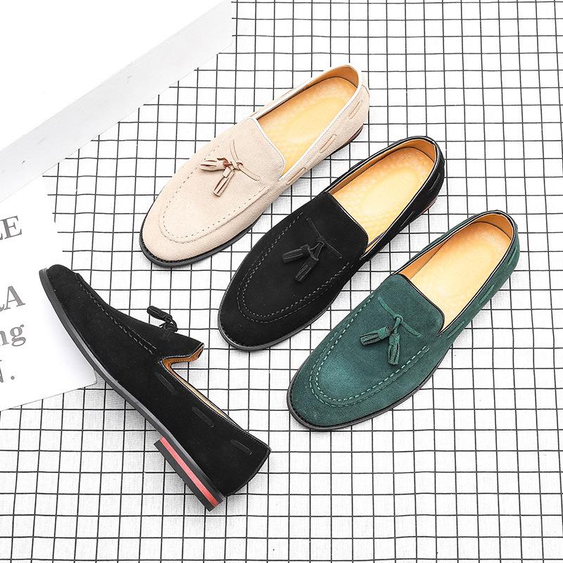 

Dress Shoes Casual Men's British Style Set Foot Lazy Man's Pointed Trendy Social People's Doudou A0704-gDress, Black