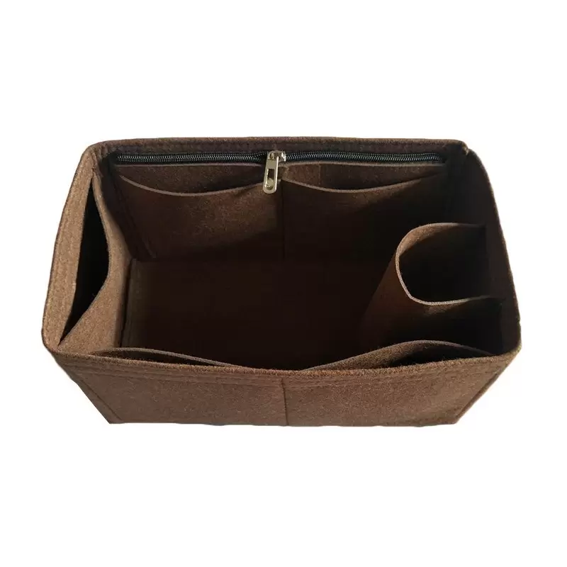 

Fits For Belt Bag NANO/Micro/Mini Flap Handbag Shaper Purse Insert Makeup Travel Inner Purse Portable Cosmetic Bag Organizer, Black for nano
