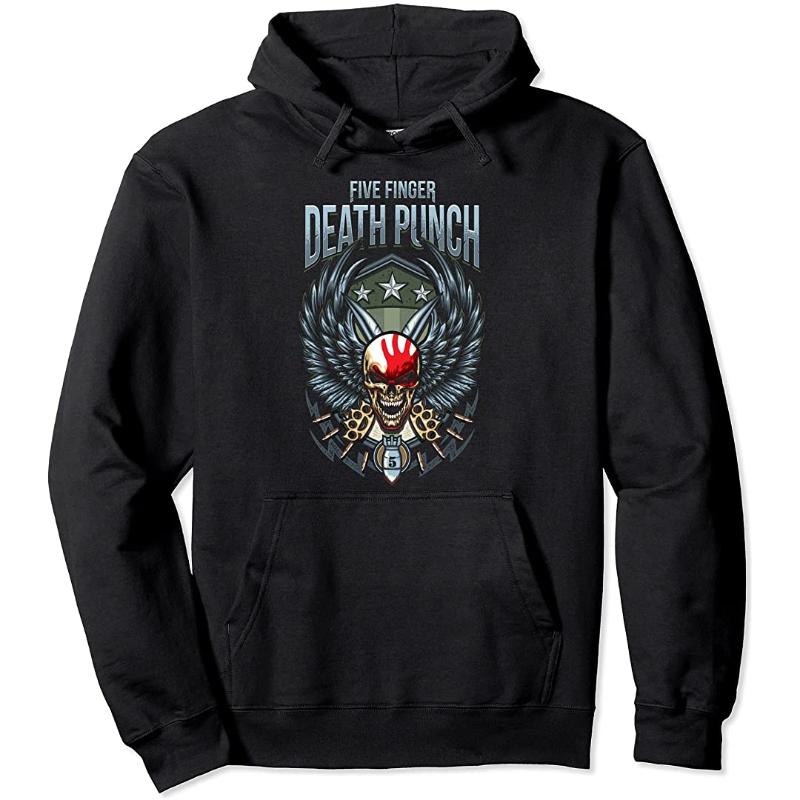 

Men' Hoodies & Sweatshirts 5FDP Winged Skull Pullover Hoodie