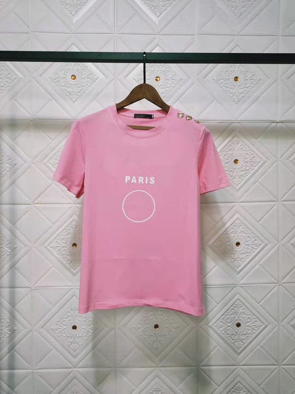 

23 Colors Designer Woman T Shirt Fashion Top Man Coin Letter Print with Button Up Womens Tee White Cotton Short Sleeve Summer Streetwear Tshirts Black Hip Hop Casual, Orange