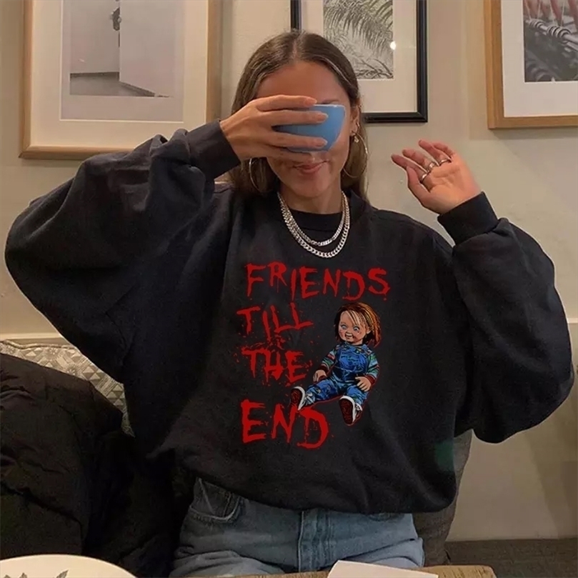 Femmes sweat à capuche d t-shirts pulls à manches longues coréen gothique goutte harajuku esthétique kpop kawaii vêtements 220816