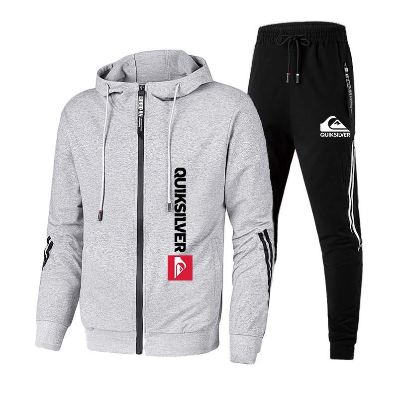 

Men's Tracksuits Men's Tracksuit Zipper Hoodies And Black Sweatpants High Quality Male Daily Casual Sports Jackets Jogging SuitMen's, White