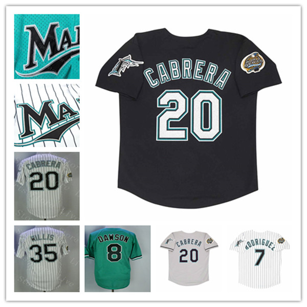 

Florida 2003 Vintage World Series WS Baseball Jersey Dontrelle Willis Miguel Cabrera Andre Dawson Ivan Rodriguez Mike Lowell A.J. Burnett Josh Beckett Brad Penny, Man nk coolbase black