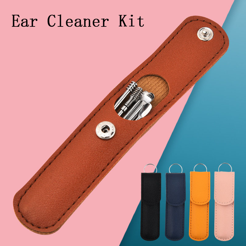 

6 pcs Ear Cleaner Wax Pickers Earpick Wax Remover Curette Ear Pick Cleaner Kit Spoon Care Ear Clean Tool free DHL