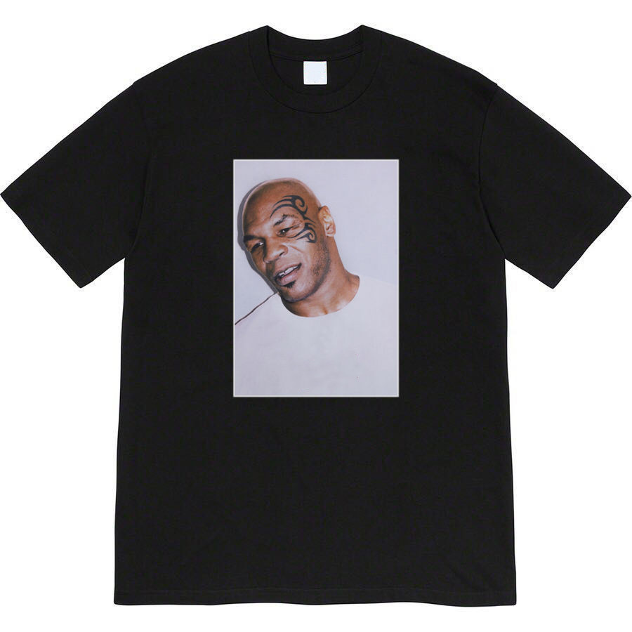 

Designer Supre 07ss Mike Tyson Tee character photo short-sleeved men's and women's classic T-shirt Size S, White
