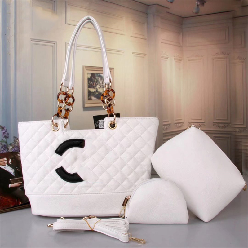 

JIANG Designer Double Letter Stitching Color Bag Shoulder Bags Classic Embossed Figure Handbag Gift Wallet Soft And Delicate Tote 28CM, Black