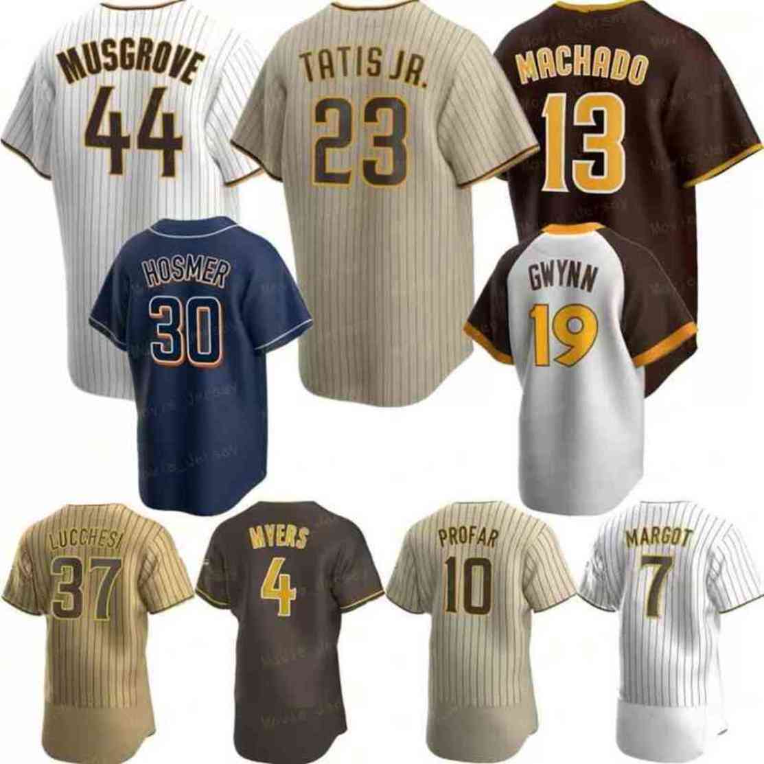 

23 Fernando Tatis Jr. 13 Manny Machado San Diego Jersey Padres Mens Tony Gwynn Women Wil Myers Yu Darvish Jake Cronenworth Trent Grisham Ha-Seong Kim Musgrove X1, Men