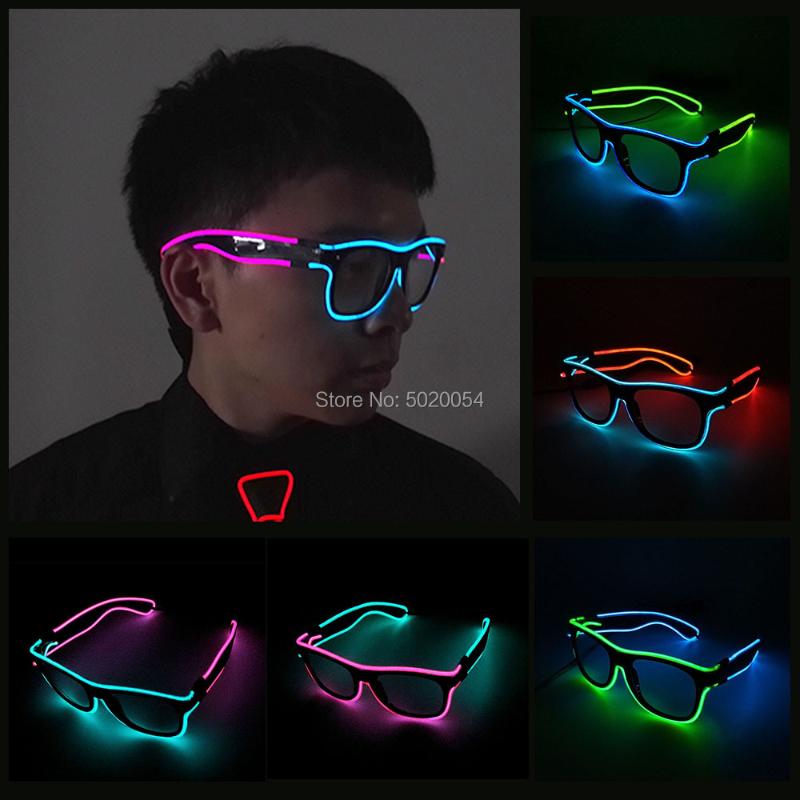 

Sunglasses Fashion Glasses Gift Men EL Wire Glowing Night Vision Light Up Flashing Eyewear LED GlassesSunglasses SunglassesSunglasses