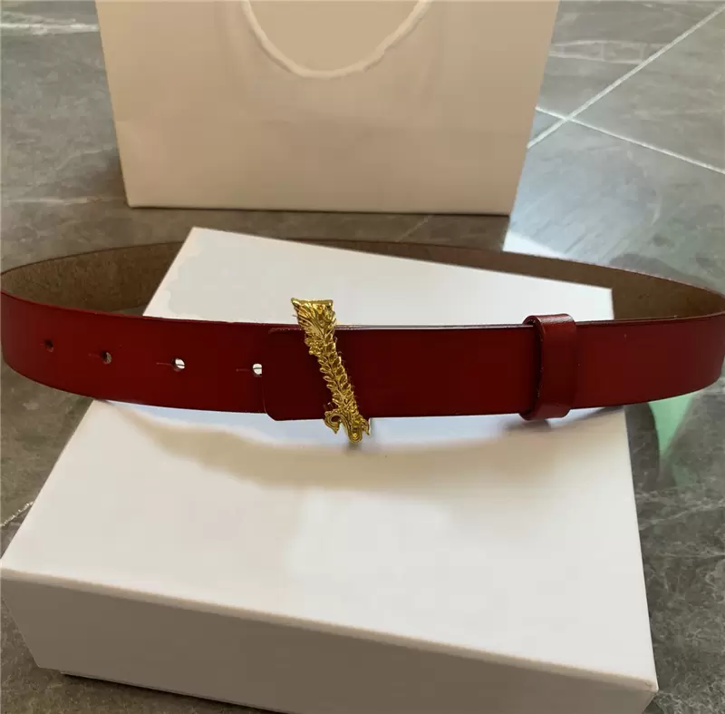 

Womens Genuine Leather Belt For Women Fashion Men Designers Belt Big Letter Wide Buckle Designer v Belts Luxurys Big Buckle 2.8cm 2112276D, As pics
