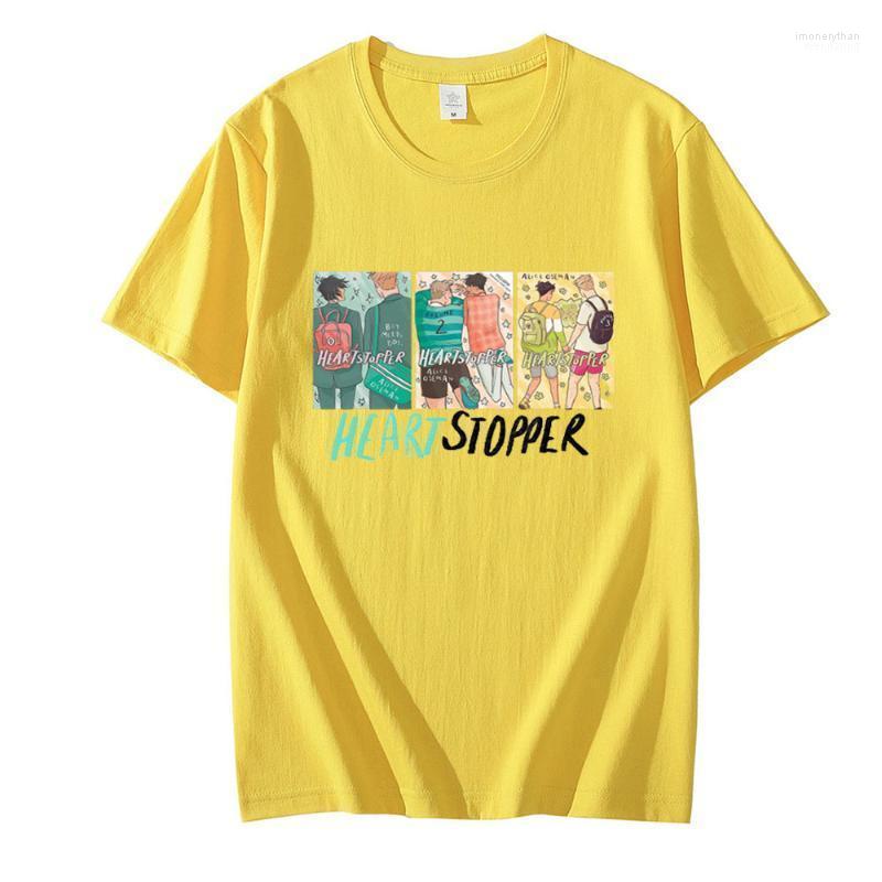 

Men' T-Shirts Heartstopper Tshirt Men Harajuku Nick And Charlie Summer Short Sleeveed Anime Manga Graphic Loose Oversized Tees TopMen' Imo