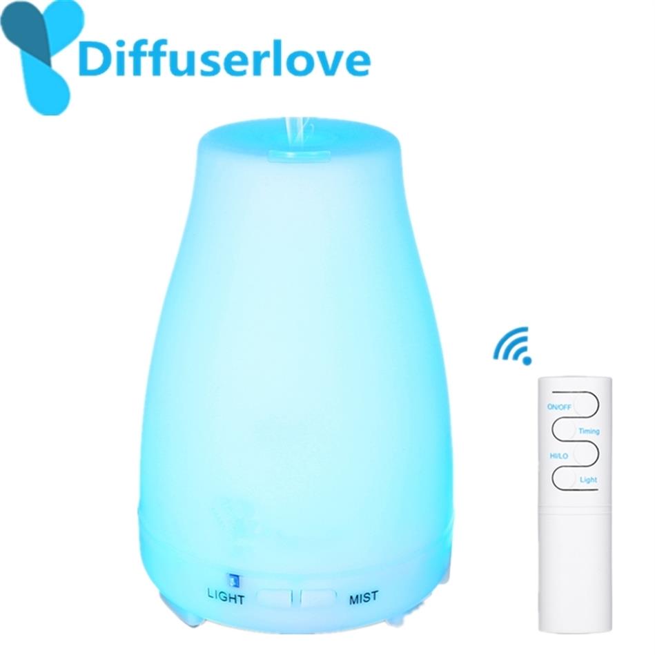 

Diffuserlove 220ML Remote Control Ultrasonic Air Humidifier With LED Light Electric Aromatherapy Essential Oil Diffuser Y200113279s