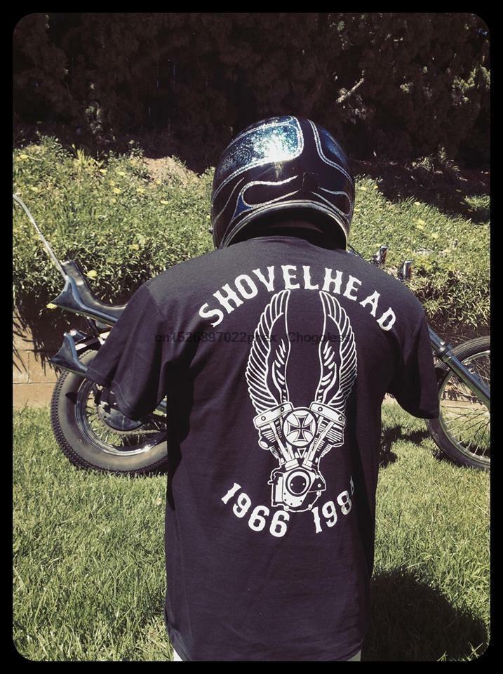 

Men' T-Shirts Winged Shovelhead Engine Black Shirt Biker Cone Shovel Panhead Motorcycle Vtg, Men-darkpurple