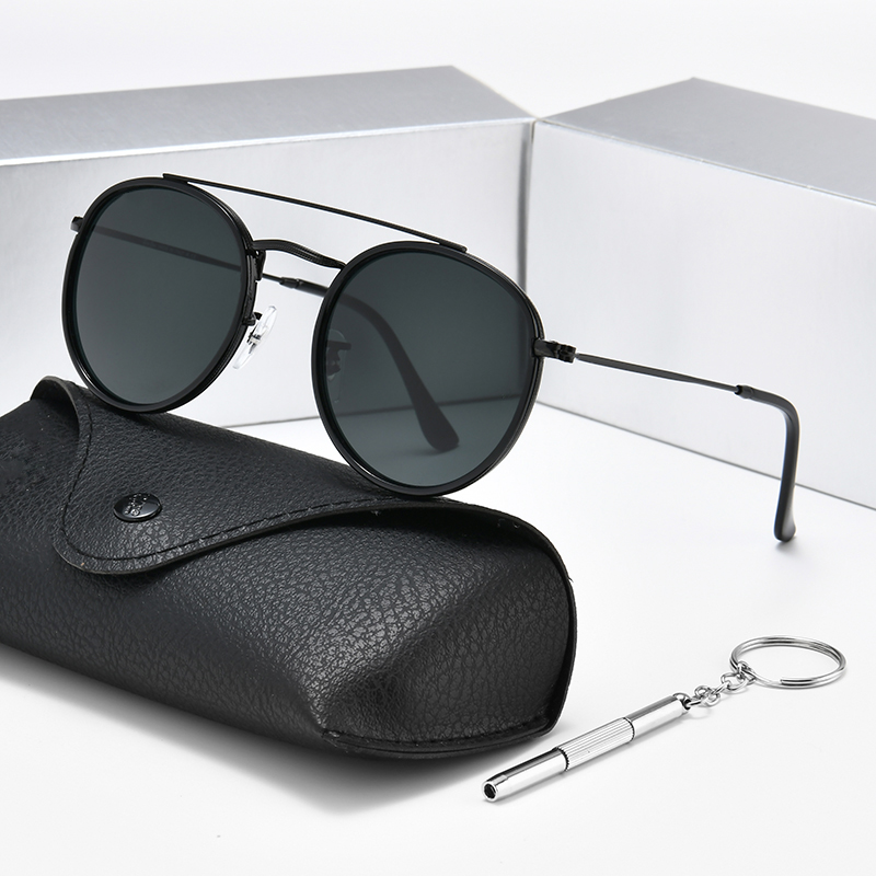 Women Designer Round Retro Sunglasses Design Glasses Lens Mirror Circle Brand Luxury Polarized Frame Sun 2022 Cool 3647 Shades Idvqx