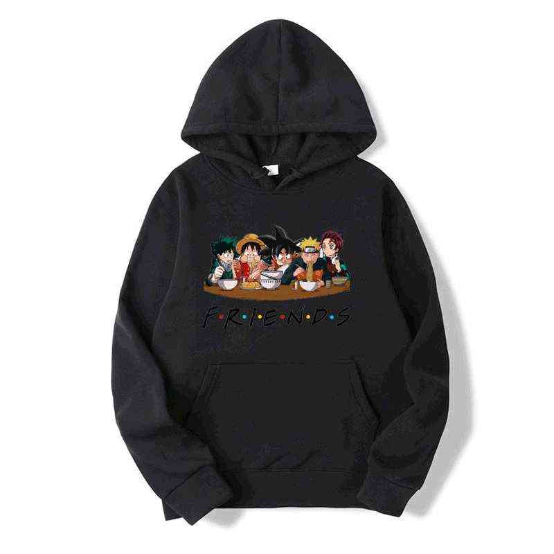 

2022 Anime My Hero Academia men/womens Print Friends Long Sleeve Demon Blade Oversized Hoodies Sweatshirts Clothes sweethearts Y220716, Packing bag