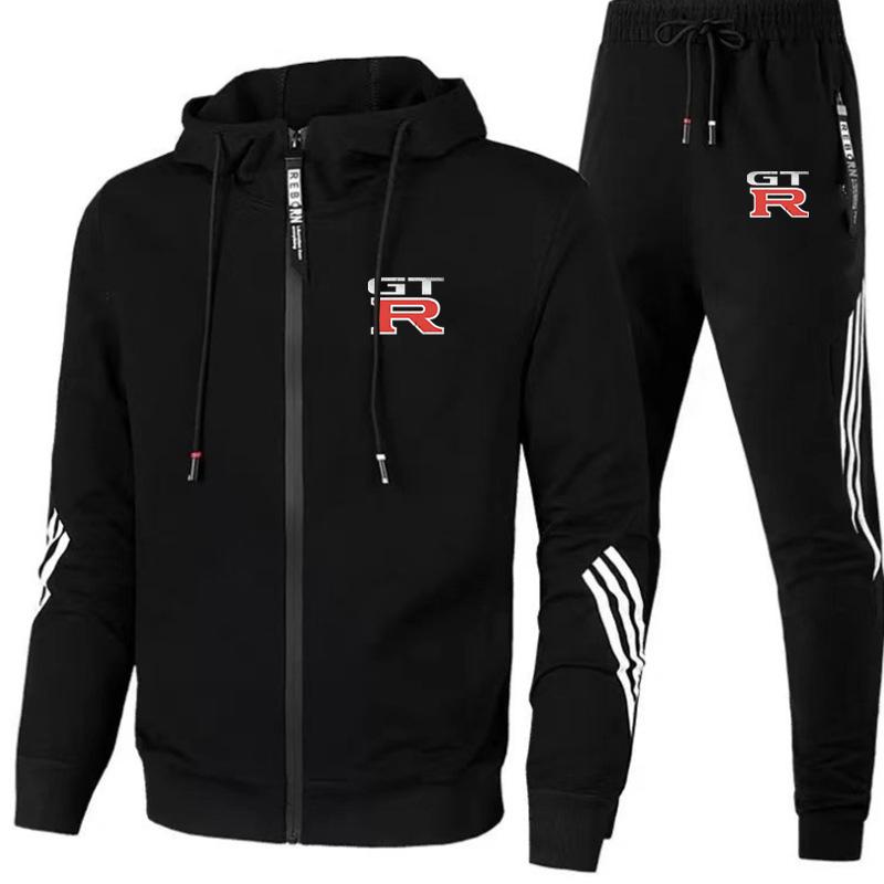 

Men's Tracksuits 2022 Nissan GTR Two-Pieces Sets High Quality Sportswear Zipper Hoodies Tops + Outdoor Sport Harajuku Casual Pants Suit