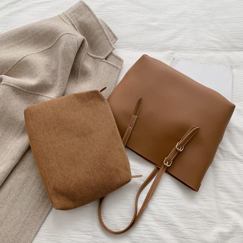 

Evening Bags Women's Tote Bag Soft PU Leather Handbags Office Ladies Work Hand Purse Pocket Women Composite, Black