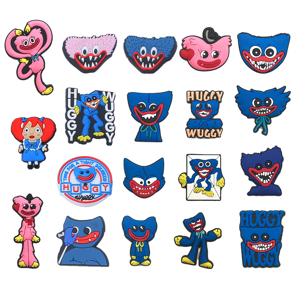 

MOQ=100pcs/lot Playtime horrible movie pvc shoe charms shoecharm buckles fashion accessories plastic ornaments soft rubber jibitz for croc shoes