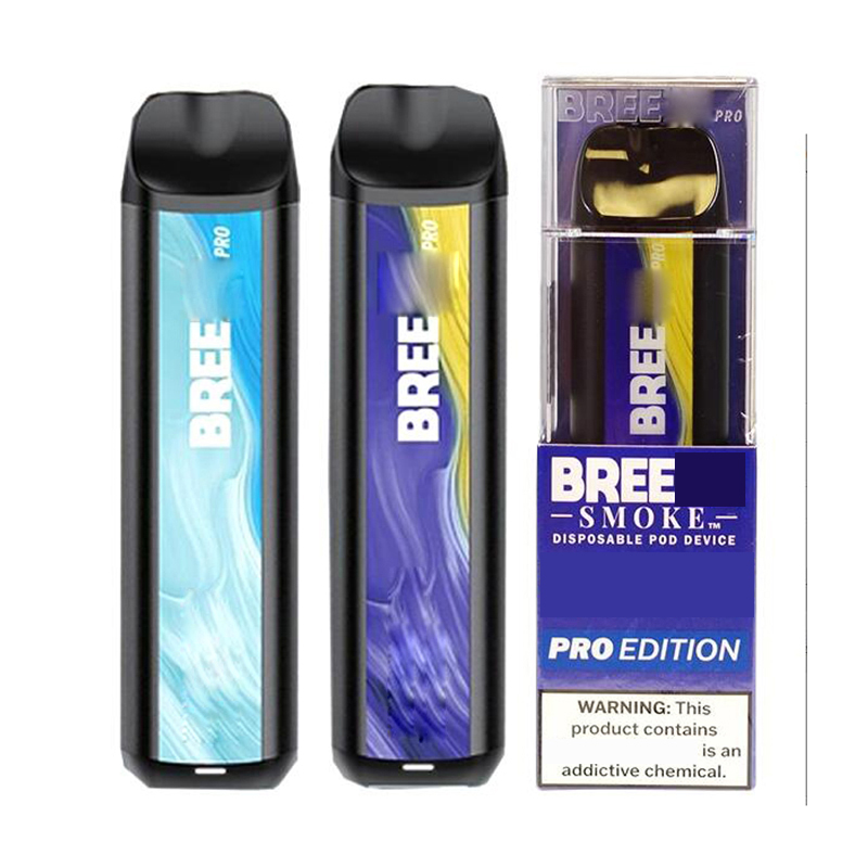 

Popular Bree Pro E cigarettes Disposable Pod Device premium mesh coils 2000 Puffs 1000mAh 5% 6ml Prefilled Vape Pen Kit