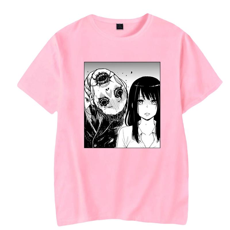

Men's T-Shirts Mieruko-chan Merch T-shirt Loose Short-sleeved Casual All-match Neutral Tops, Black