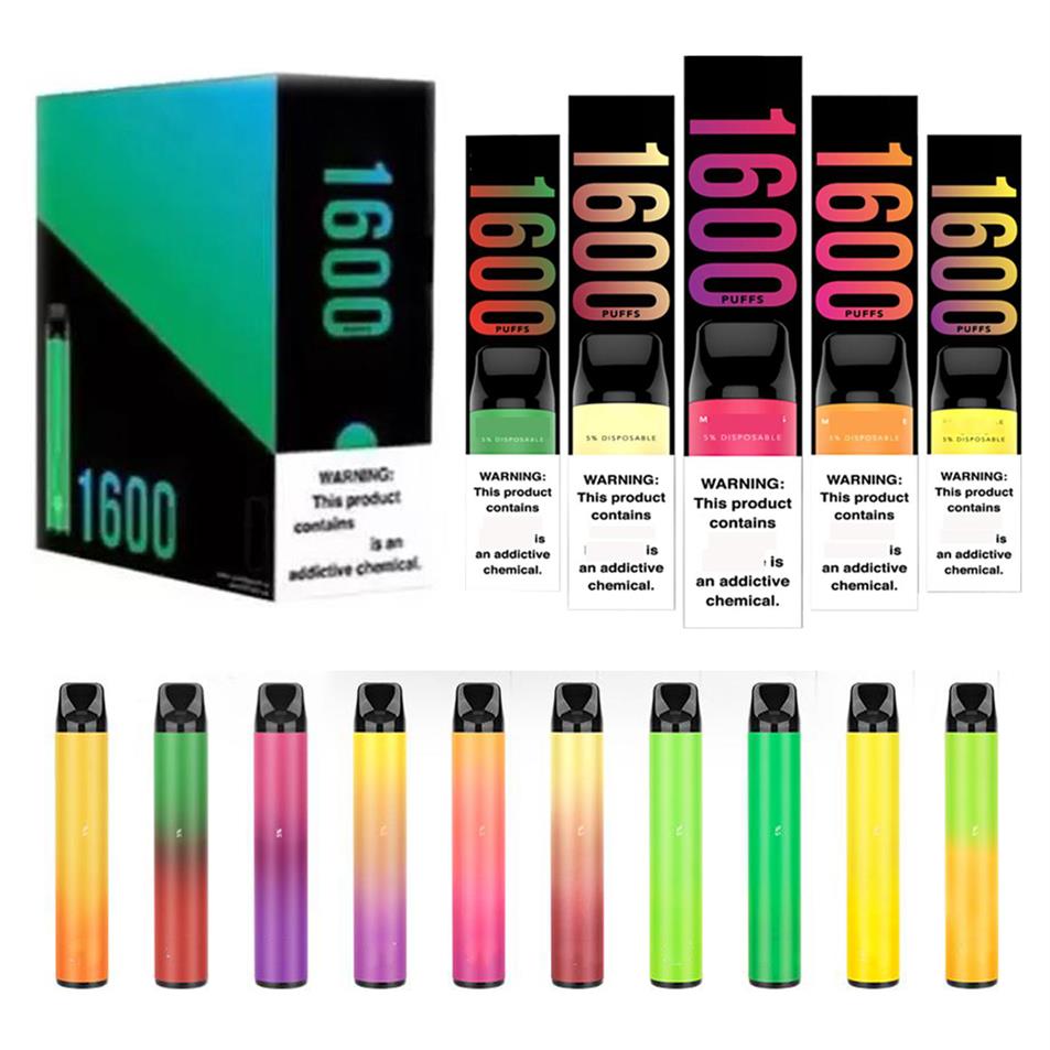 

E Cigarette PUFFS Bar Puffs Xxl 1600puffs Vape Disposables Pen Pod 6.5ML 850MAH Battery Refiled Vapes Portable Vaporizers Device278O