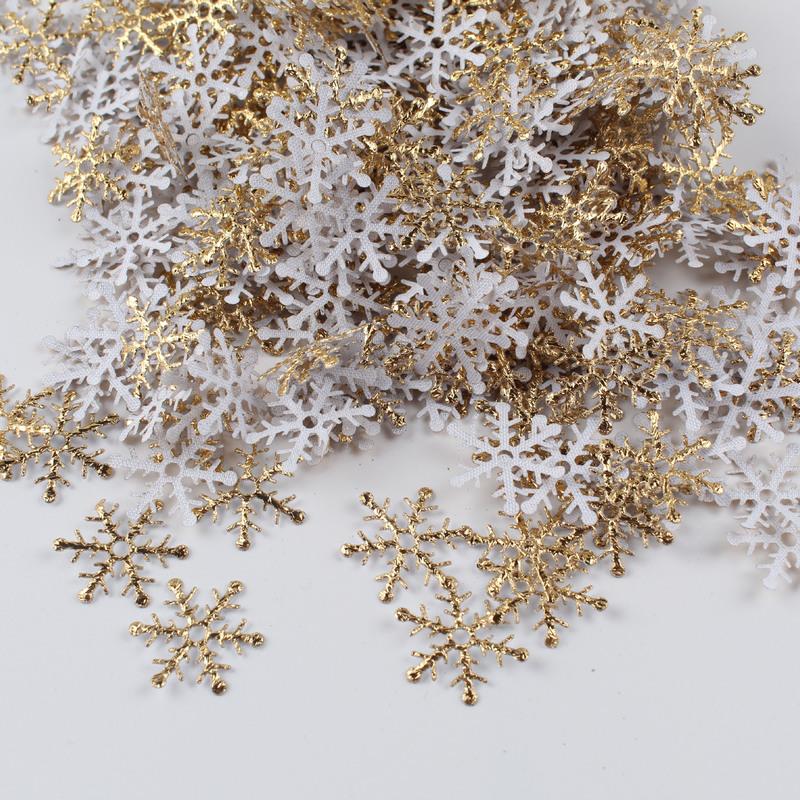 

Christmas Decorations 300pcs/lot Snowflakes Decoration Xmas Tree Hanging Ornament Holiday Garden Wedding Party Snow Flakes Decor