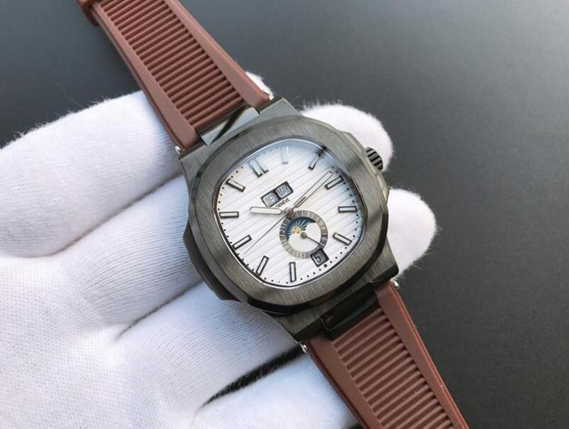 

U1 Watch for mens Size 40mm Automatic Movement Kinetic Energy Storage 48 Hours. 904L Stainless Steel Leather Rubber Bracelet Luminous Water Resistant, Water proof 50m