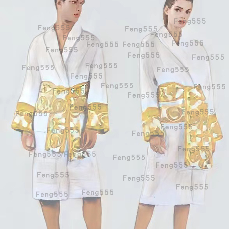 

21 Brand designer nightgown bathrobe for men and women 100% cotton nightgown quality pajamas luxury robe breathable elegant women's clothing topbag01 L