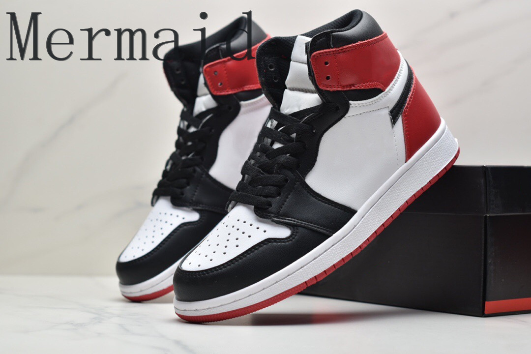 With Box 1 1s mens basketball Shoes Dark Marina blue Mocha patent bred Brotherhood silver toe black white Rust Pink mid light smoke grey pollen m