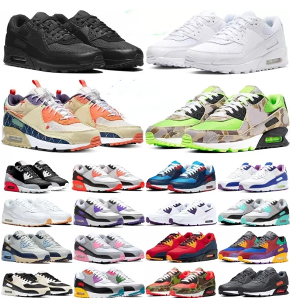 

OG designer airmaxs 90 air 90s Mens Running shoes Bred Total Be True Camo Green Grape Infrared London men trainers Sneakers, Choose the options