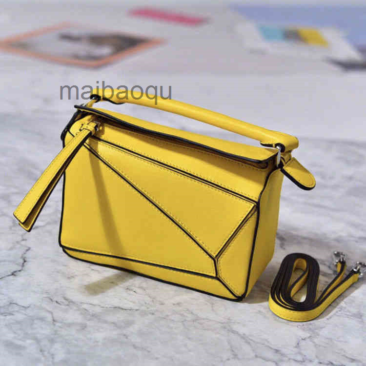 Sacs sacs loe / ws women épaule 2022 Designer sac à main puzzles puzzles géométrie mini lingge cuir simple messager oreiller 3 z4x2