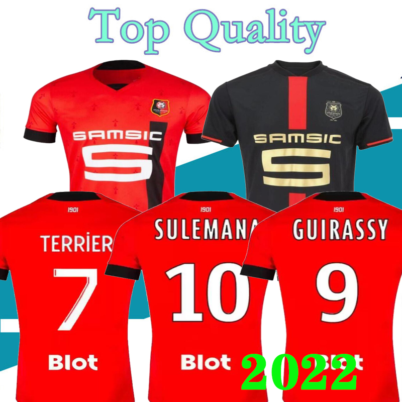 

Rennes 22 23 Stade Rennais fc 120Th soccer Jerseys Doku TERRIER BOURIGEAUD Guirassy CAMAVINGA 120th aguerd niang 2022 2023 maillots foot men kit football shirts
