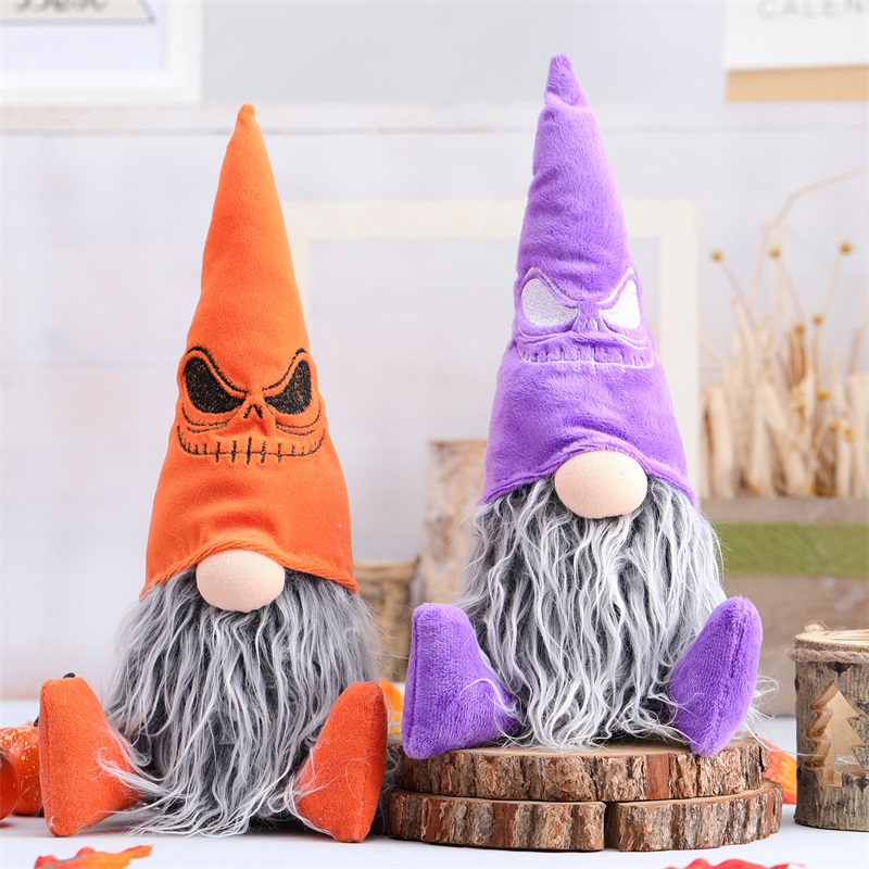 

Halloween Party Decorations Skull Hat Faceless Old Man Garden Gnome Dolls Ornaments Elf Doll Party Gift Festival Home Decor Supplies 9 8qy D3