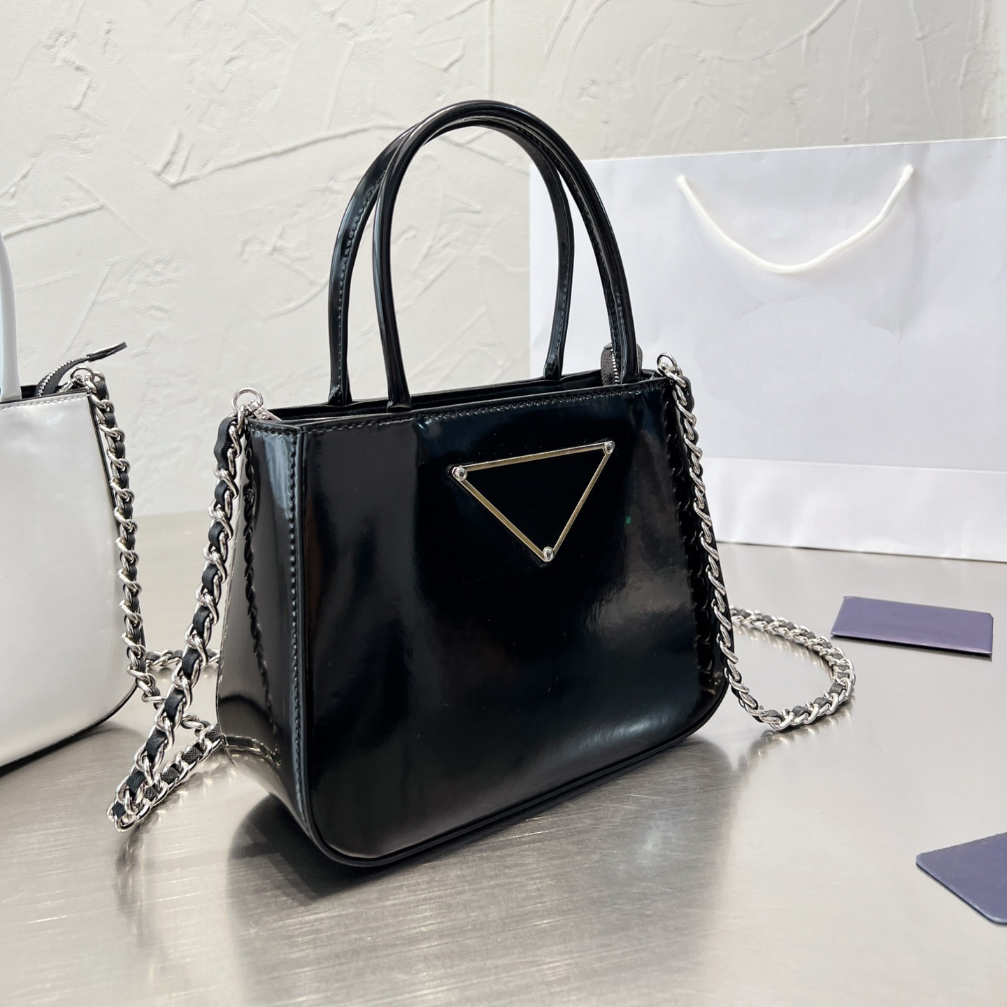 

Designer Bags Genuine Leather Handbags Fashion Lady handbags Luxuries Totes Large Capacity Bags Classic Crossbags Busines Profile Handbag, Black