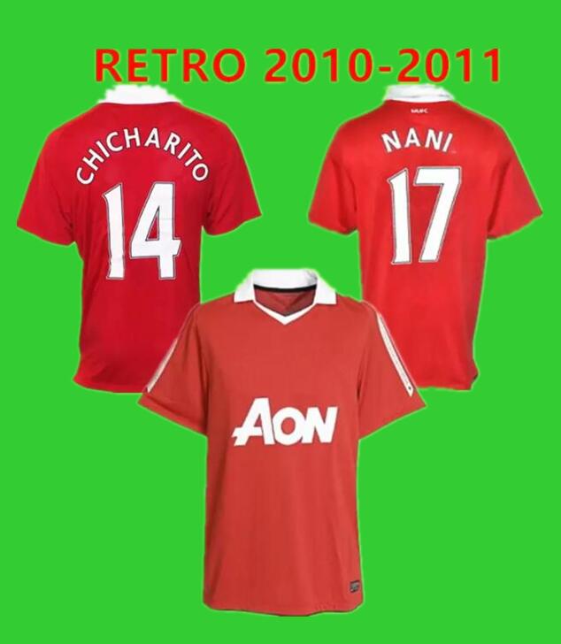 

Manchester ROONEY GIGGS MAN RETRO UTD soccer jerseys vintage OWEN 2010 2011 football shirts BERBATOV home RED NANI camiseta CHICHARITO, Retro 2010 2011