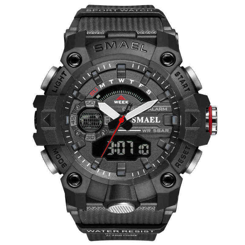 

huiya06 Trendy Outdoor Sports Luminous Waterproof Watch Electronic Watch New Single Movement Multi-functionFunction Mens Watchet