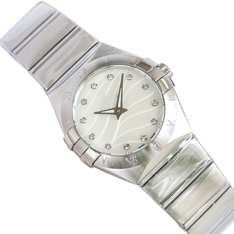 

High Quality Women's Quartz Watch Fashion 27mm Stainless Steel Dial Strap Water Resistant Personality Girls Diamond Designer Watch movement watches watchs, 1#